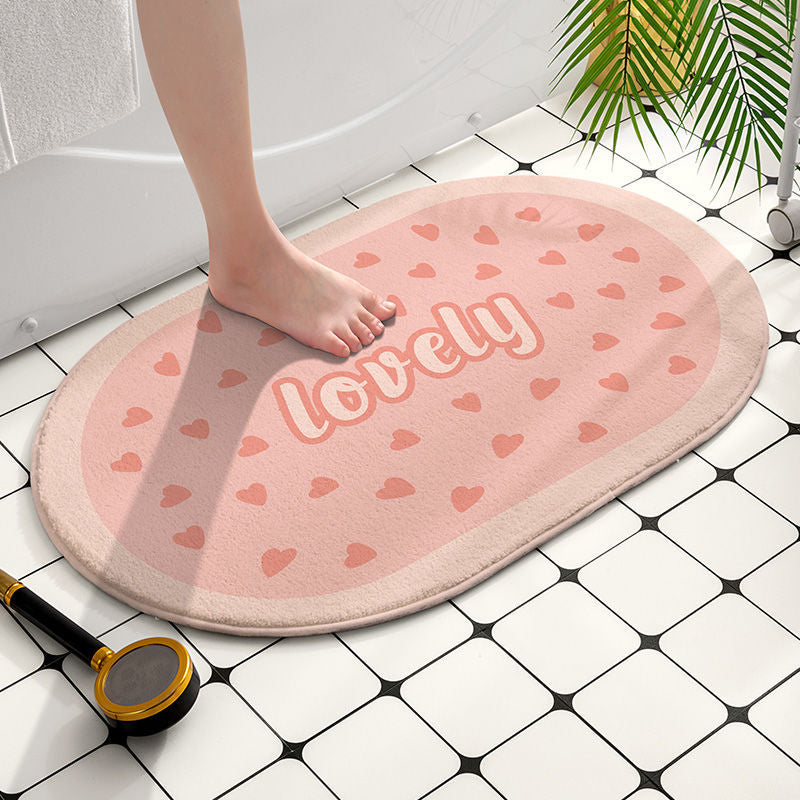 Bathroom Rug 40x60cm Water Absorbent Mat Anti-Slip Bottom Bathroom Rug 40x60cm Water Absorbent Mat Anti-Slip Bottom